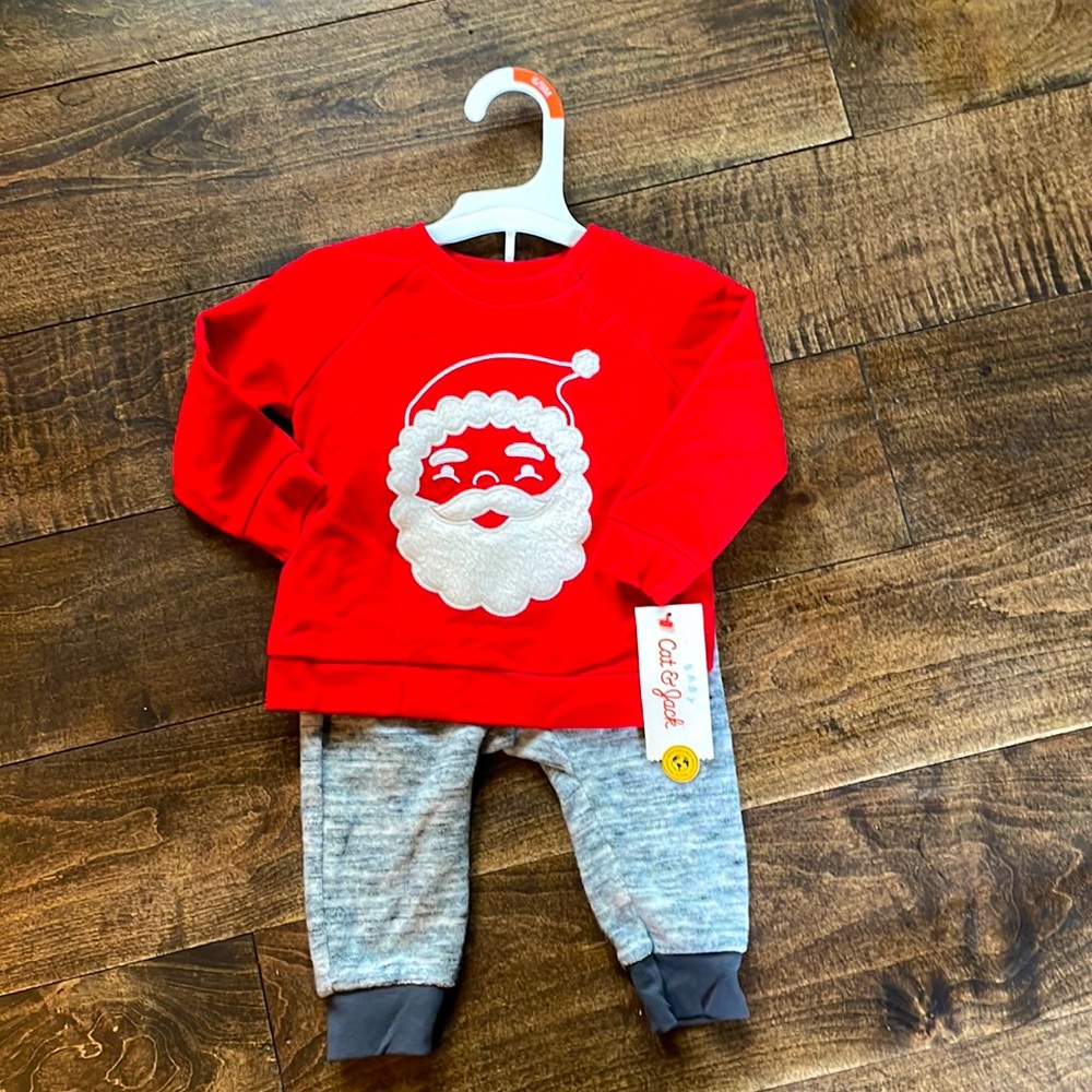 NWT Cat and Jack Christmas Santa outfit 6-9 months